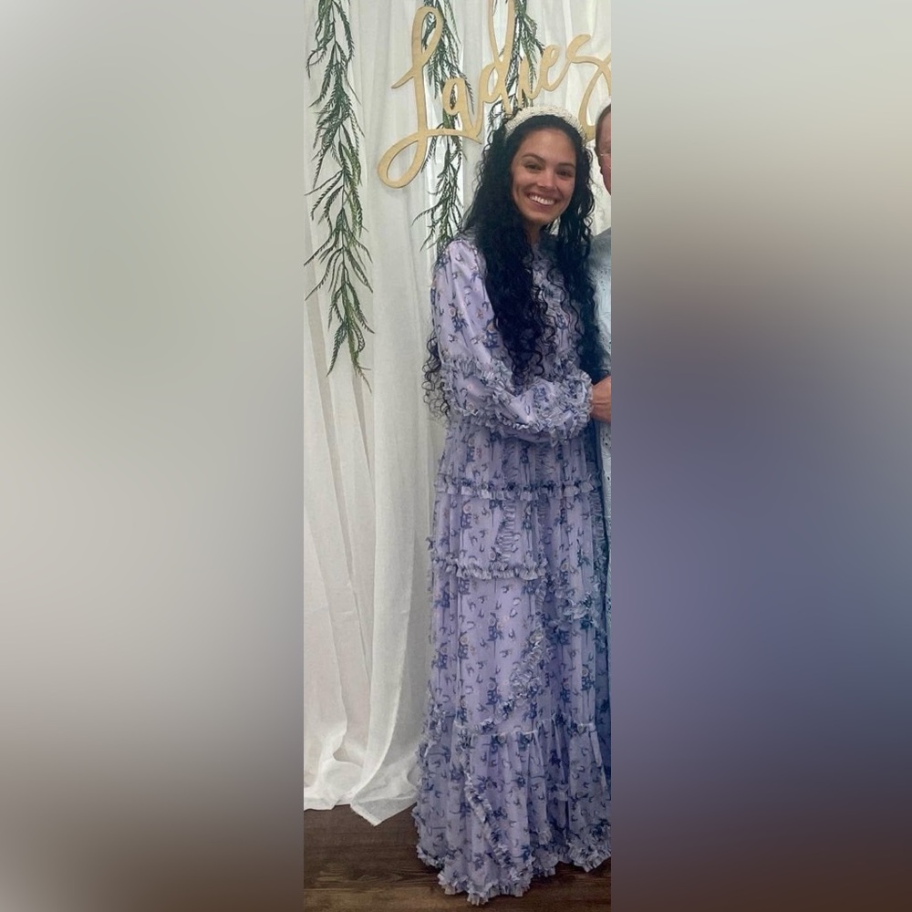 JessaKae Lavender Ruffle Tiered Maxi Dress